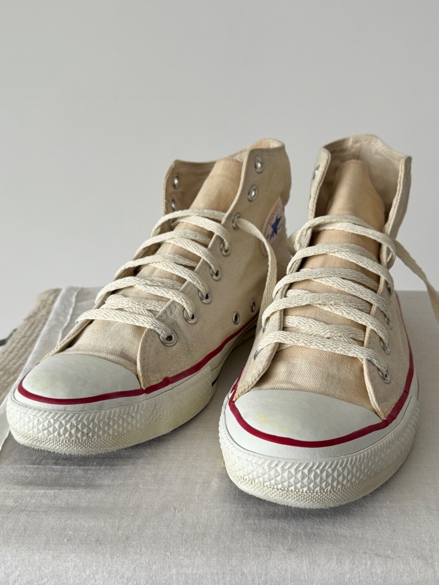 Vintage 70s/80s Converse Chuck Taylor Made In USA White High Vintage 70s/80s Converse Chuck Taylor Made In USA White High