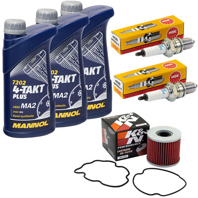 Öl 3L Set Inspektion für Suzuki GS 500 E GS500 U F 1989-2008 Ölfilter Zündkerzen