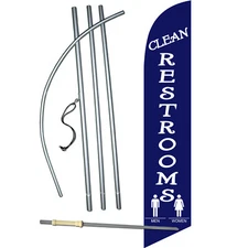 Clean Restroom Complete Swooper Flag Bundle