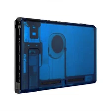 Custom Transparent Clear Blue Back Housing Shell Set for Nintendo Switch Console