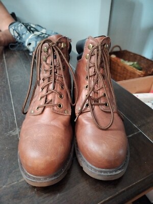 Eddie Bauer Brown Lace-Up Steel-Toe Work Boots Eddie Bauer K-8 8 Inch Boot 10 Brown Waterproof Fullgrain  main image 4