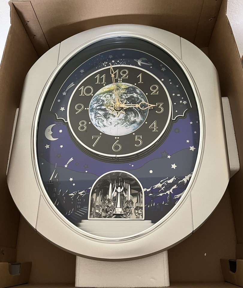 Rhythm Clocks Peaceful Cosmos II Magic Motion Clock (4MH408WU19) eBay