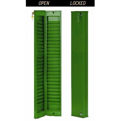 50 Pocket, Locking Security Swipe ID Card Badge Rack, Model Custom50 ...