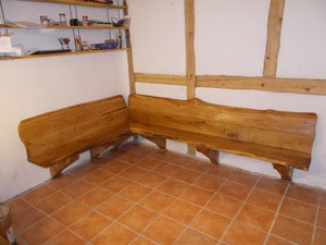 Esstisch baumstamm eiche