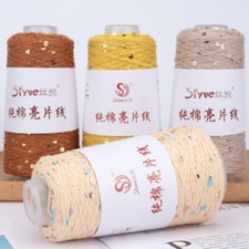 50g/roll Sequin Cotton Yarn Knit and Crochet Hats Bags Craft Thread Sewing DIY
