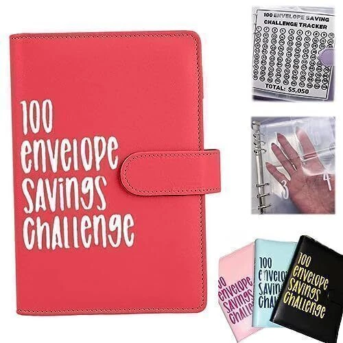100 Envelope Money Saving Challenge Binder, $5,050 Cash Saving Challenge Book - Picture 3 of 30