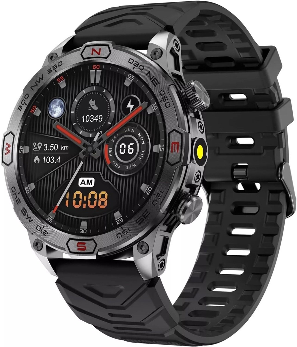 Military Smart Watch for Men (Call Receive/Dial) Rugged Tactical - Main Image