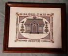 Framed Finished Cross Stitch Bless This Home — photo 10