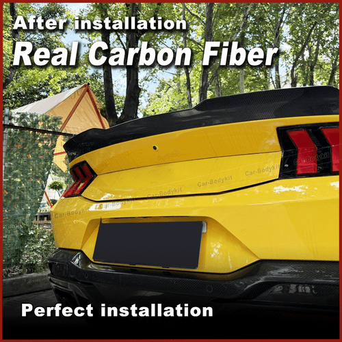 Fit For Ford Mustang Dark Horse 2024UP REAL CARBON Rear Trunk Spoiler Boot Wing  - Bild 5 von 12