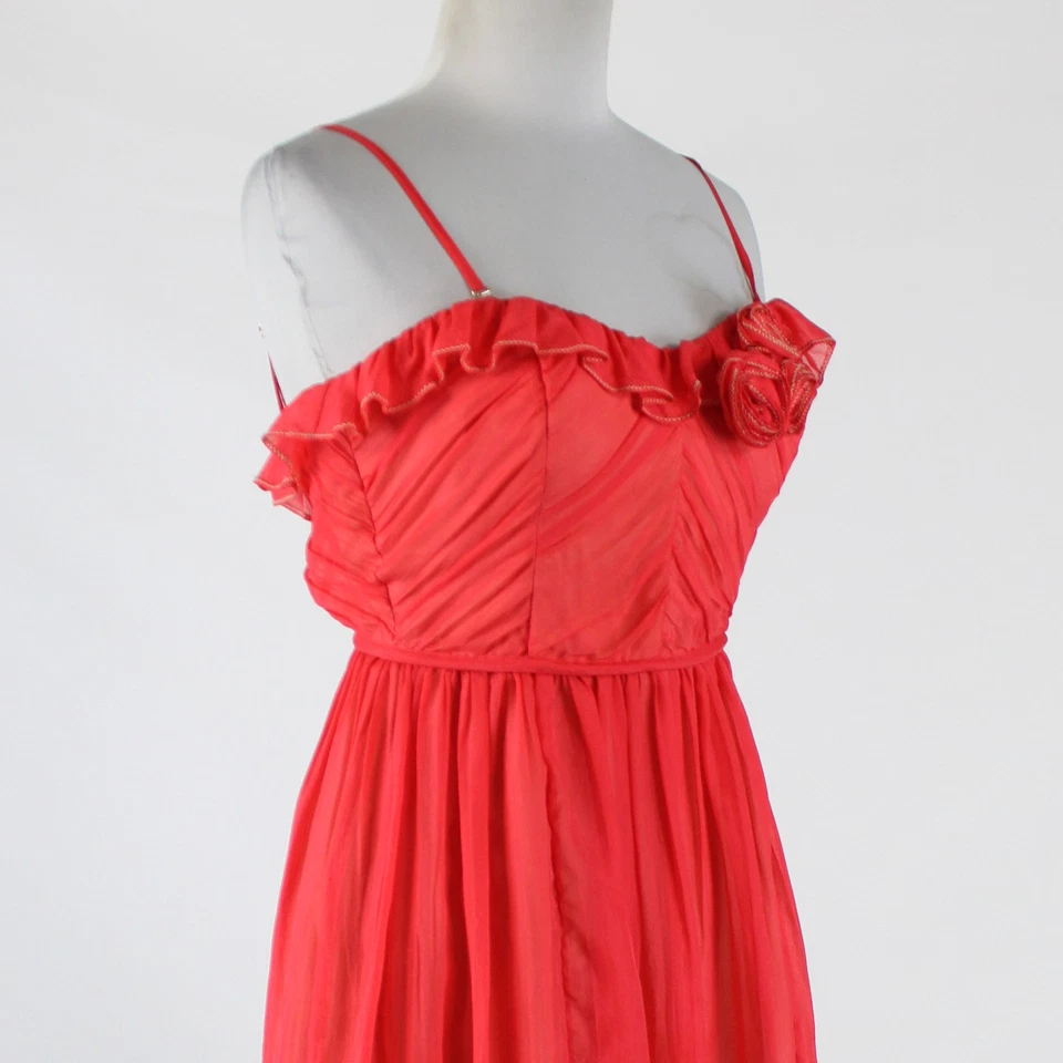 Vestido de cóctel rosa salmón 100% seda FROCK BY TRACY REESE correa espagueti 4 Foto 4 de 4