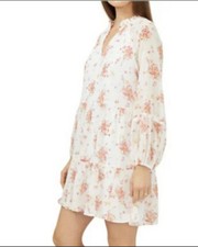 VINCE CAMUTO 3 Tiered Flowy Dress White Floral Size M NWT