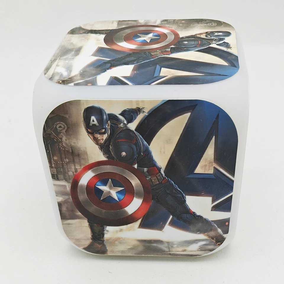 Captain America 7 Color Changing Night Light Digital Alarm Clock #01 - Image 3 of 4