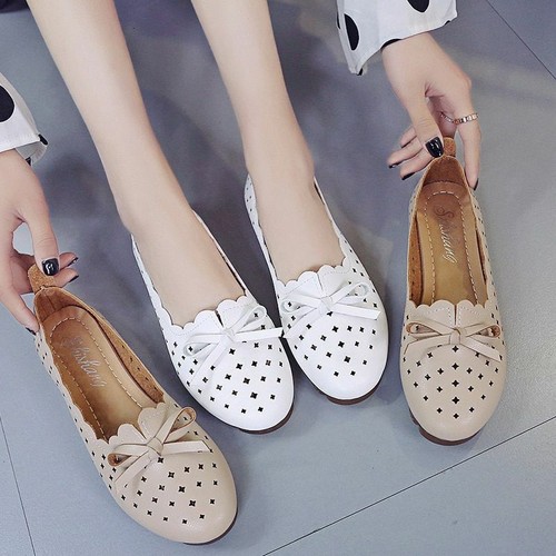 Zapatos Planos De Mujer Zapatos Informales De Mariposa Con Agujeros Para  Verano | eBay