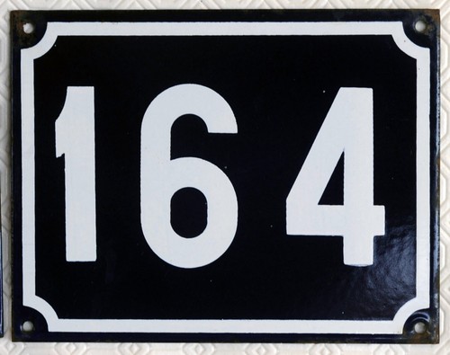 Großes altes blaues französisches Hausnummer 1 bis 250 Tür Wandschild Plakette Emailschild NOS - Bild 119 von 155
