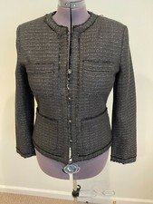 Jaclyn Smith Black Tweed Size 12 Jacket Blazer