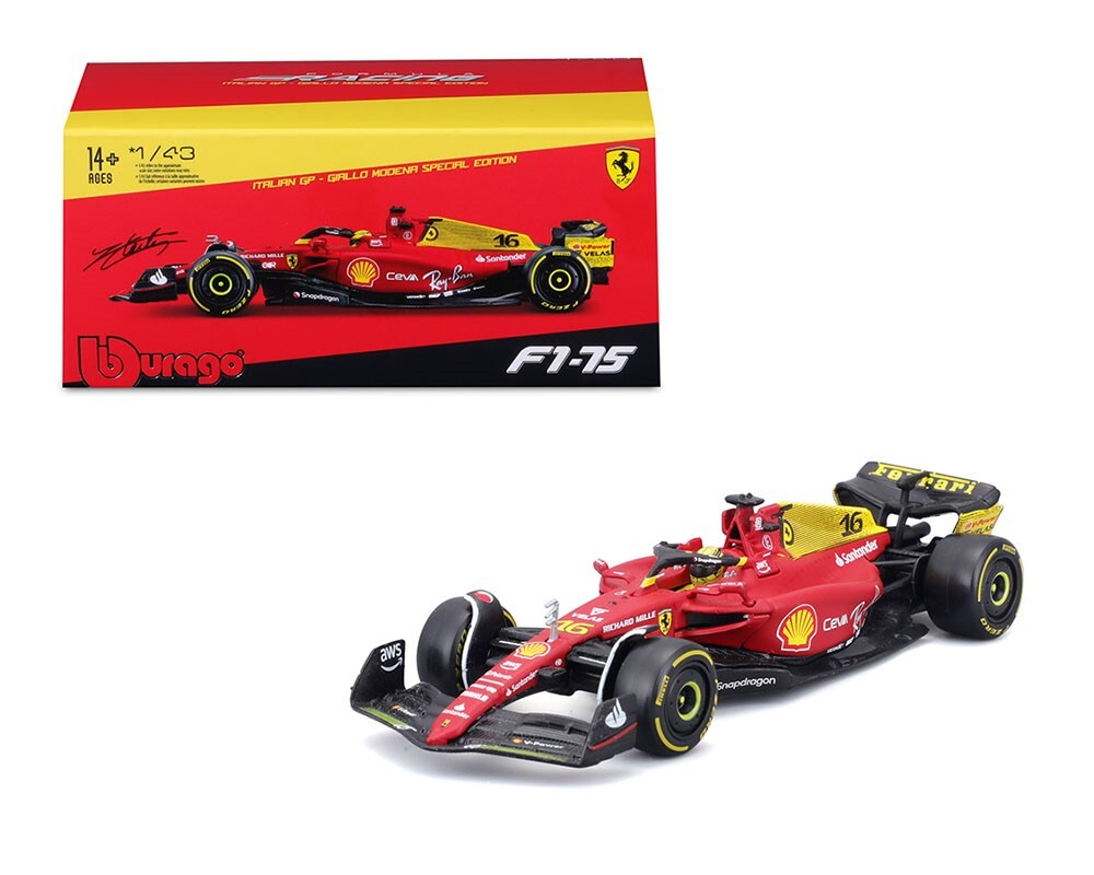プラモデル  Ferrari     1/43 Bburago 1:43 Ferrari Italian GP Monza #16 Charles Leclerc w/Driver