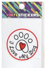 I Love my Dog High Quality Vinyl Sticker UV/Weather Resistant