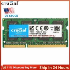 Computadora portátil CRUCIAL 8GB DDR3L 1600 PC3-12800 SODIMM 204 pines memoria RAM DDR3L 1x 8G