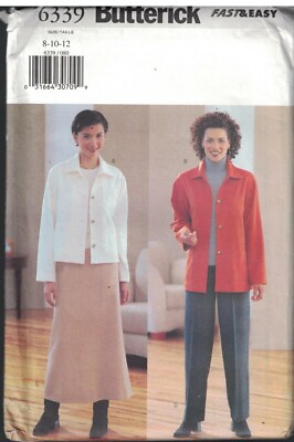 6339 UNCUT Vintage Butterick SEWING Pattern Misses Jacket Skirt Pants ...