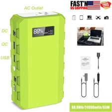 Portable Power Bank 88.8Wh AC Outlet 65W Power Station Battery USB Fast Charger