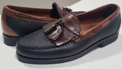 Allen Edmonds Nashua 42250 Black/Brown Leather Tassel Loafer 
