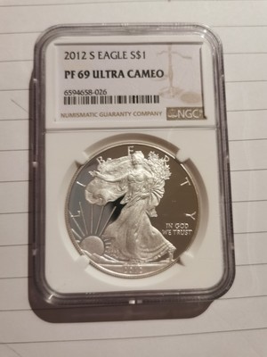 American Silver Eagle 2012 PP 1oz Münze Ultra Cameo NGC PF69 sehr geringe Auflage 