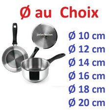 Casserole  Inox avec Bec Verseur  LUXE  tous feux dont induction 