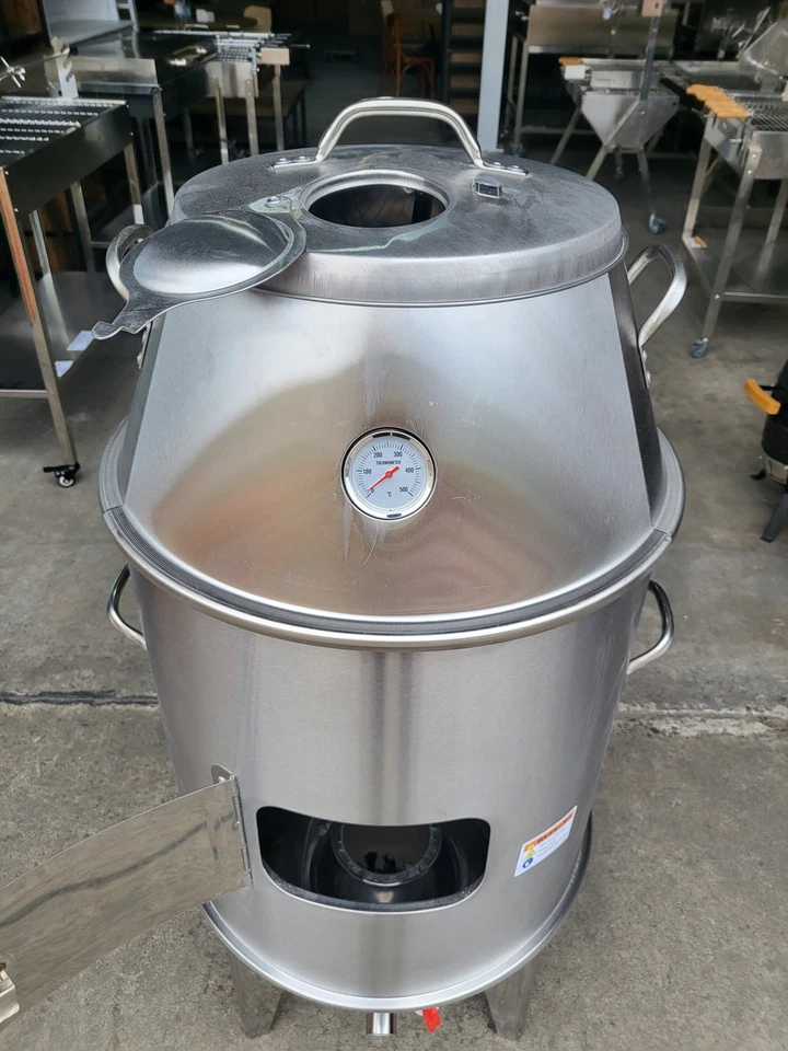 NEW STAINLESS STEEL CHARCOAL BBQ SMOKER OVEN ROAST - ROAST DUCK BBQ PORK OVEN - image 2 of 4