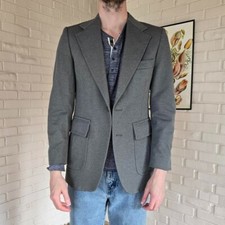 Vtg 70s Suit Blazer Jacket, Grey, Gray, JC Penney Men's Shop, Small AS IS 