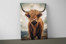 Highland Cow Wall Art - Farmhouse Decor for Rustic Homes