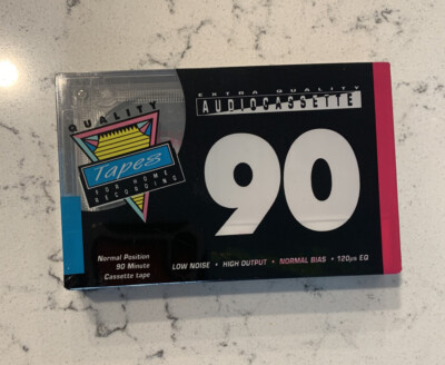 Blank Vintage Extra Quality Audio Stereo Cassette Tape 90-Minute New