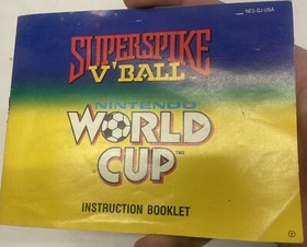 SUPERSPIKE V'BALL  World Cup ~ Nintendo NES Manual Instructions Booklet ONLY