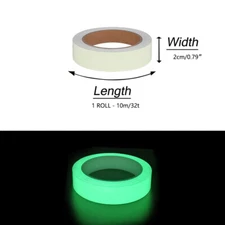 Glow In The Dark Sticky Tape Self Adhesive Luminous Safety Film Sticker Roll