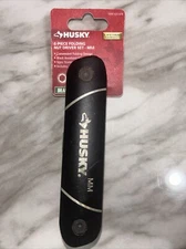 Husky Folding Nut Driver Set SAE Metric Compact Laser Etched Logo Tool 6 Piece