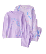 Carter's Cotton Unicorn Lounge Set Purple Long Sleeve 4 Piece 12 Months