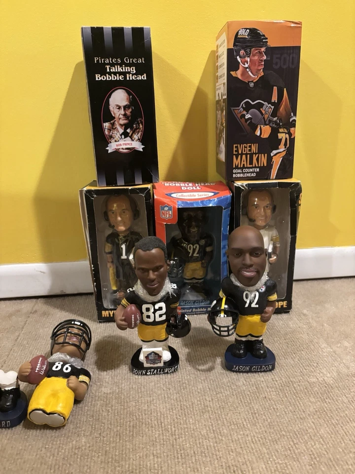Pittsburgh Steelers Bobbleheads - Myron Cope, Evgeni Malkin, Stallworth y más Foto 2 de 4