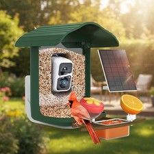 2K HD Smart Bird Feeder with Camera, 64GB Card  5 DIY Accessories - Gift Idea