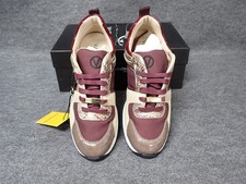 NEW Valentino Iris Italian Leather Sneaker Wine Women's Size 8.5 SS31