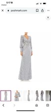 Mac Duggal Women's Long Sleeve V-Neck Gown Size 16