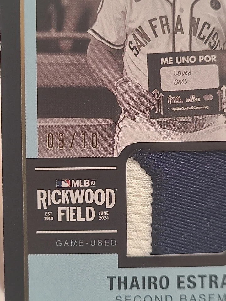 2025 Topps Rickwood Field  Thairo Estrada  Game Worn Jersey Relic  9/10 - Image 3 of 4