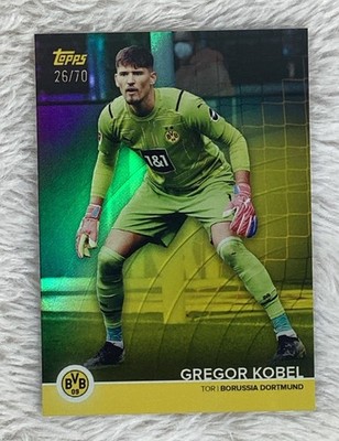 2021-22 Topps Borussia Dortmund Team Set GREGOR KOBEL /70 YELLOW FOIL #AC-GK