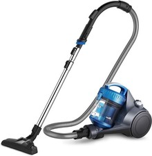 Bagless Canister Vacuum Cleaner Lightweight Vac for Carpets and Hard Floors Blue