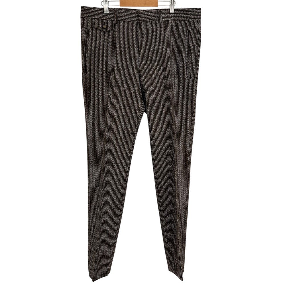 GUCCI Stripe Pattern Crest Button Slacks, Size 48… - image 1
