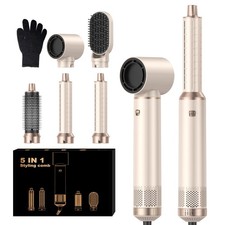 5 in 1 Hair Dryer Brush Set, Negative Ion Blow Dryer, Curling Iron Styling Tool