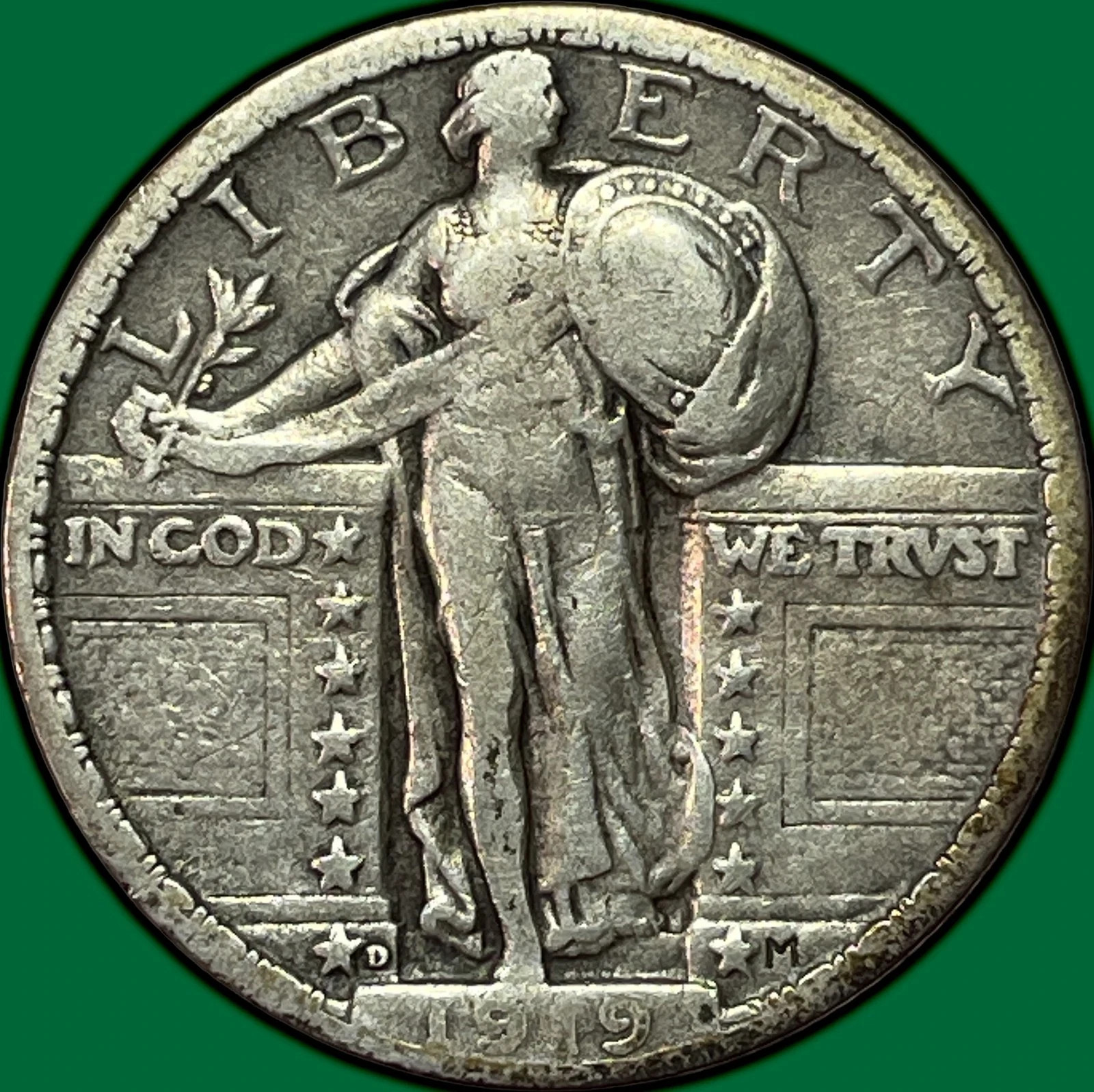 1919-D Standing Liberty Quarter,RARE This Nice, Choice Unc++ Key Date!