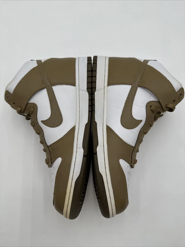 Nike Dunk High Ostrich Swoosh Pack Brown Kelp 2011 Size 9.5 Used 317982-108 - Image 3 of 4