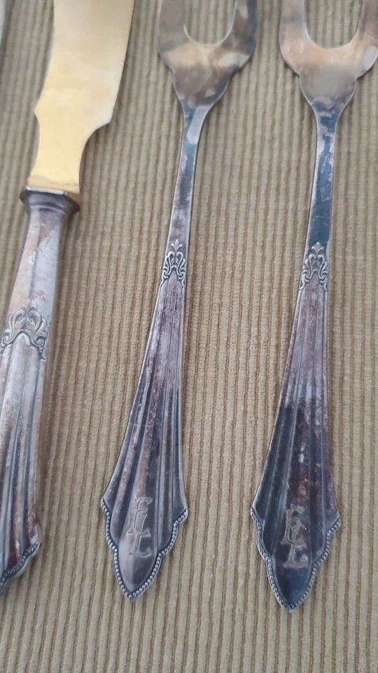 12 Stück altes WMF Besteck, versilbert/vergoldet - Bild 3 von 4