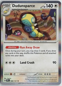 Dudunsparce 080/131 Prismatic Evolutions Holo Rare