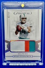 2020 Panini Flawless Ryan Fitzpatrick Dolphins Patch 6/20 Game-Worn Jersey