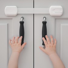2 Pack Child Safety Cabinet Locks Baby Proof Drawer Door Latches